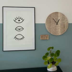 Walnoot Wandklok Organic